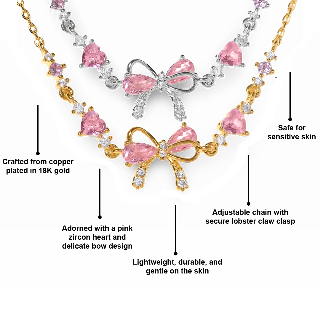 Meet the AmoriaJewel Heart Charm Bow Bracelet Your Everyday Expression of Love & Elegance